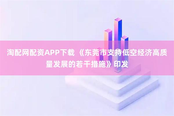 淘配网配资APP下载 《东莞市支持低空经济高质量发展的若干措施》印发