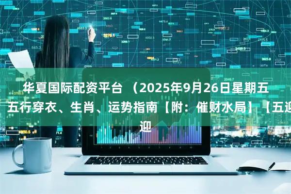 华夏国际配资平台 （2025年9月26日星期五）五行穿衣、生肖、运势指南【附：催财水局】【五迎